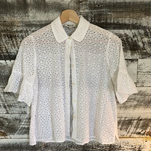 Madewell Eyelet Button Up Blouse